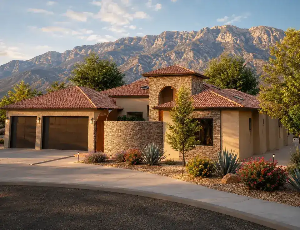 Custom New Mexico residence visualization by Accudrafters