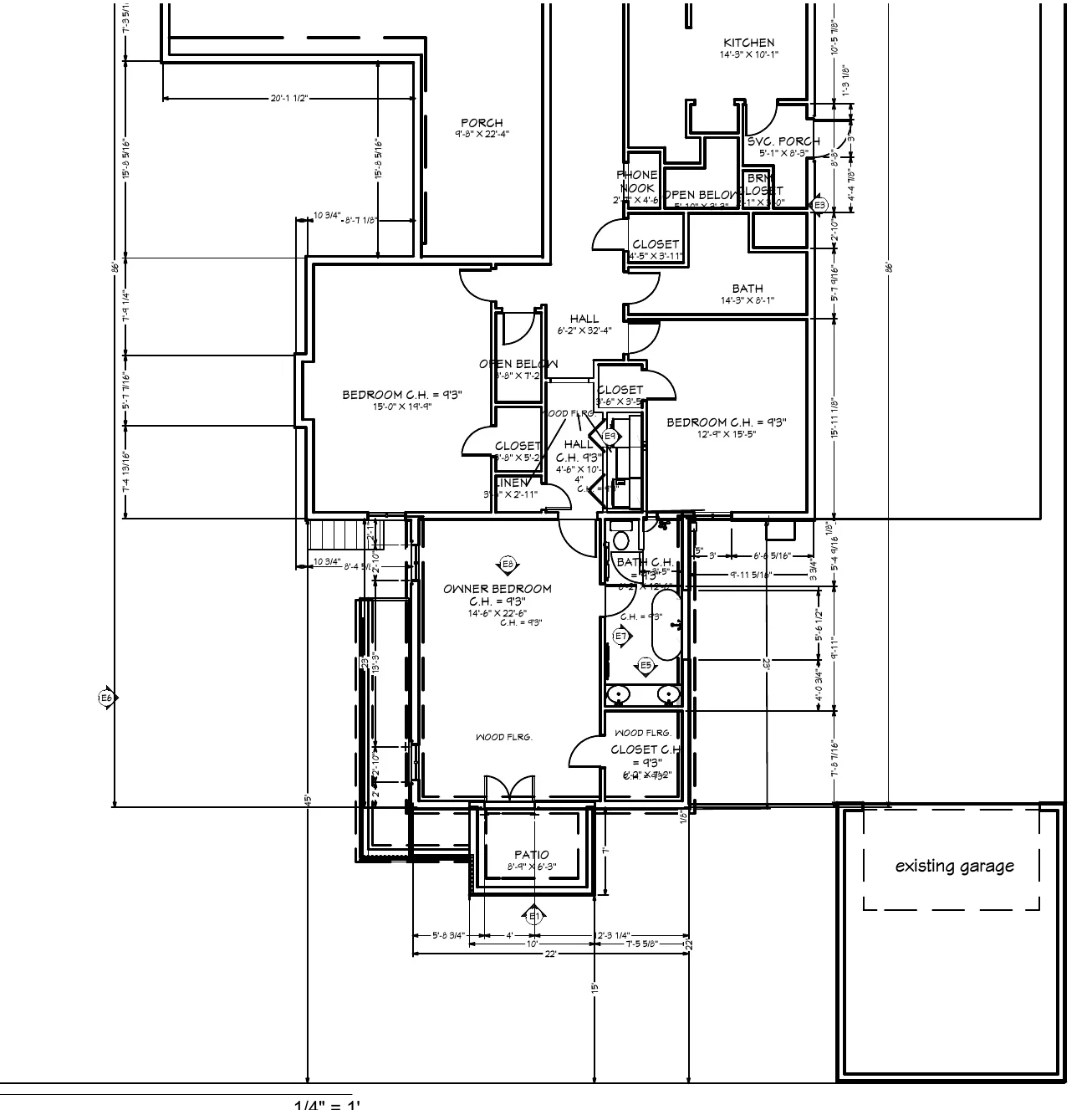 Sanitized plan excerpt for Primary Suite Addition with Deck and Ramp