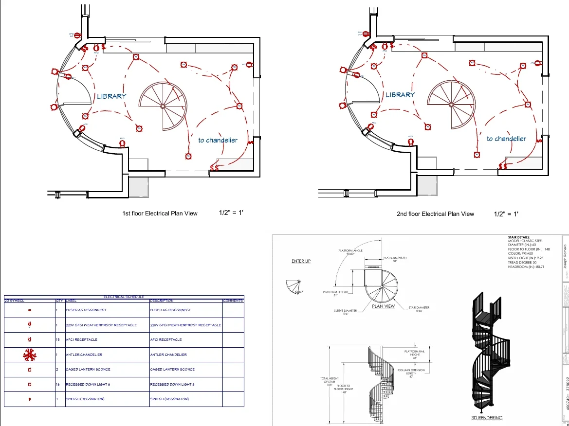 Sanitized plan excerpt for Two-Story Private Library Addition