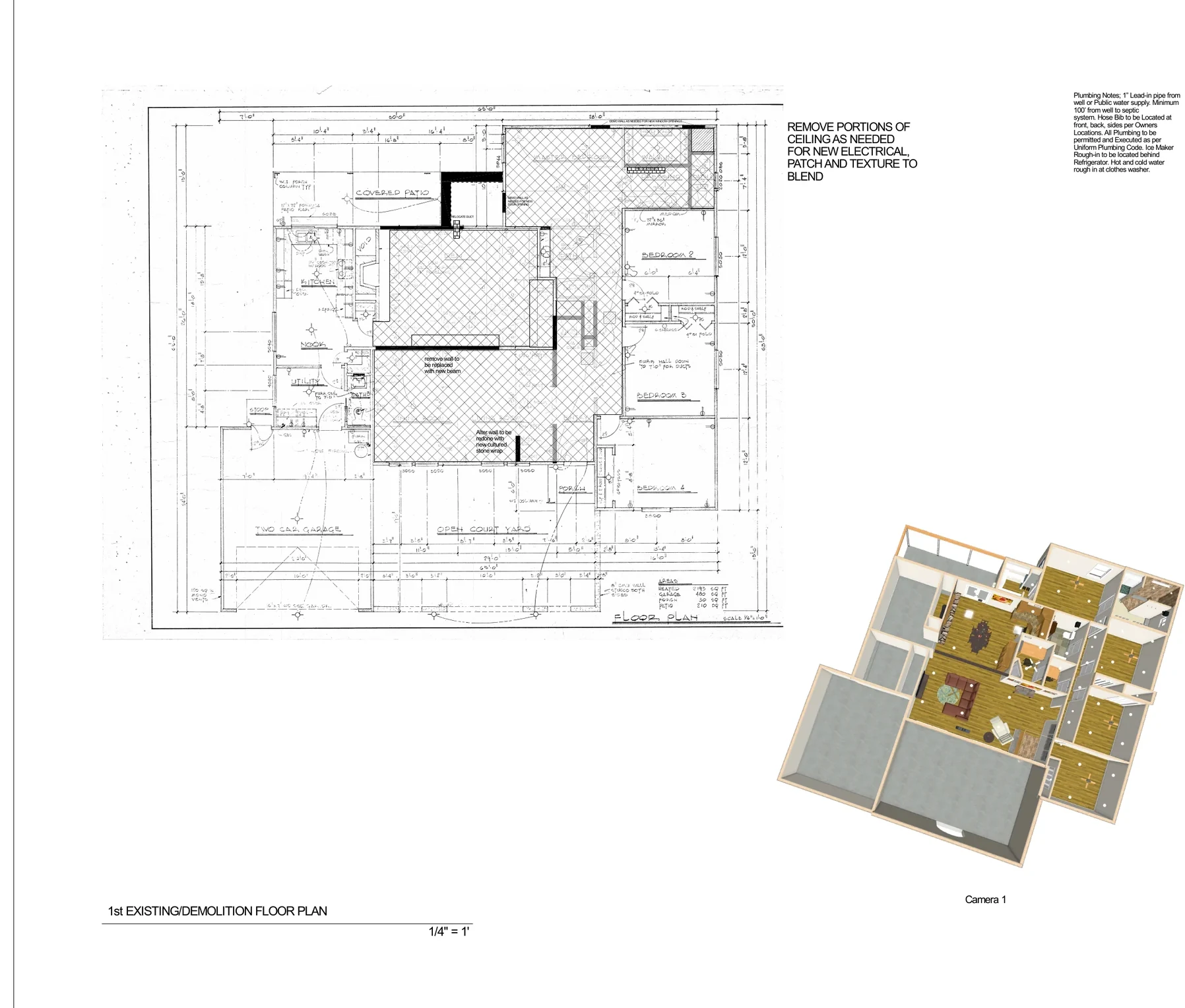 Sanitized plan excerpt for Whole-House Interior Remodel with Small Enclosure